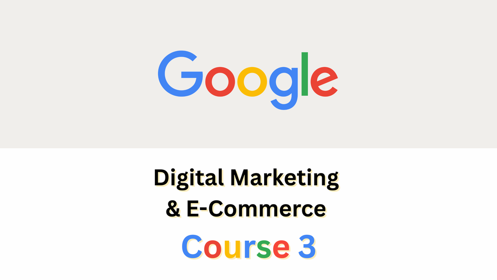 Google Digital Marketing & E-commerce Certificate - Course 3: From Likes to Leads: Interact with Customers Online